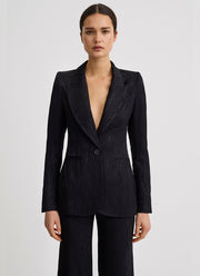Hourglass Blazer With Detachable Cuffs