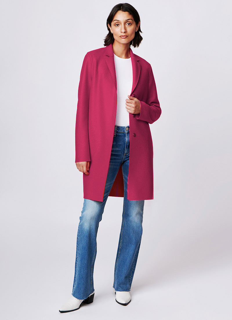 Harris Wharf Cocoon Pressed Wool Coat