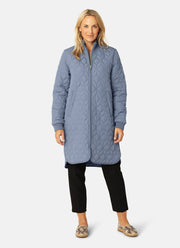 Ilse Jacobsen Long Diamond Quilt Coat