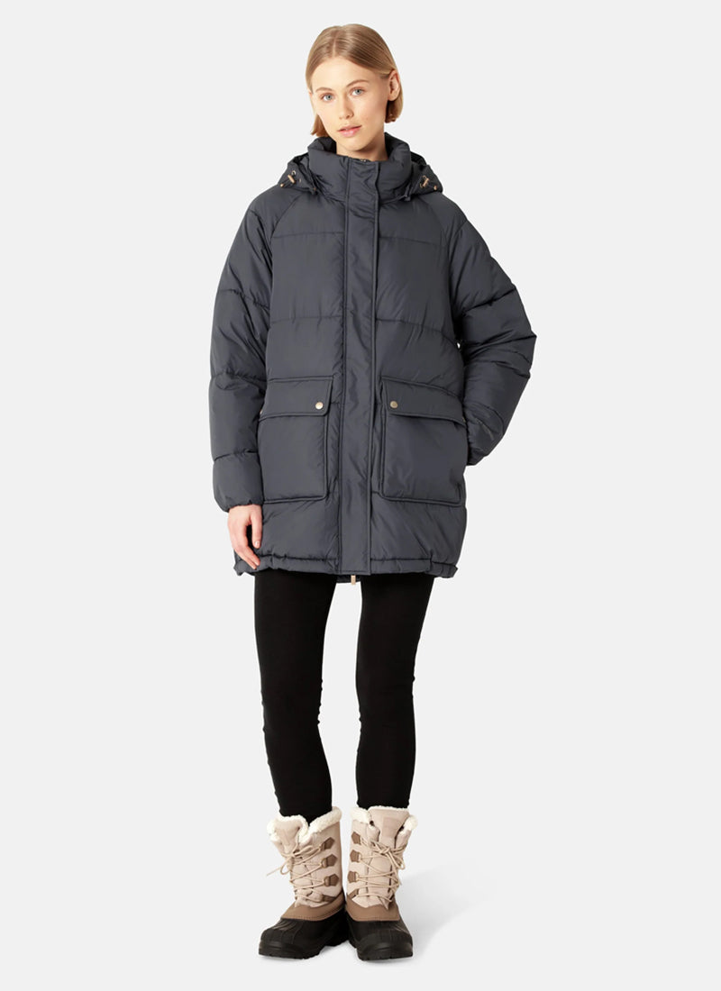 Oversized Padded Coat Blue