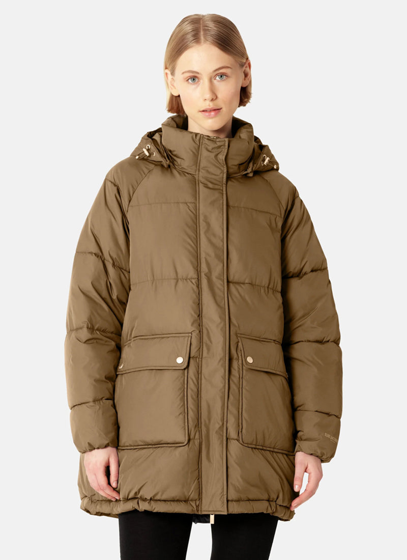Oversized Padded Coat Brown