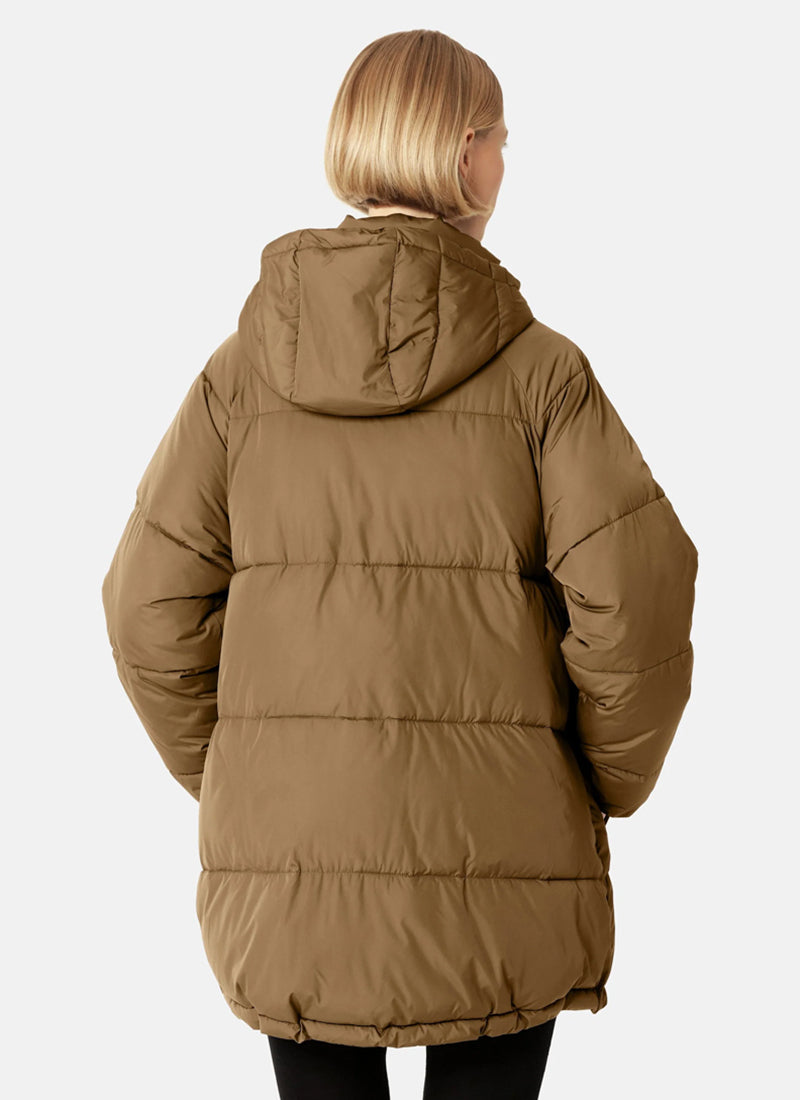 Oversized Padded Coat Brown