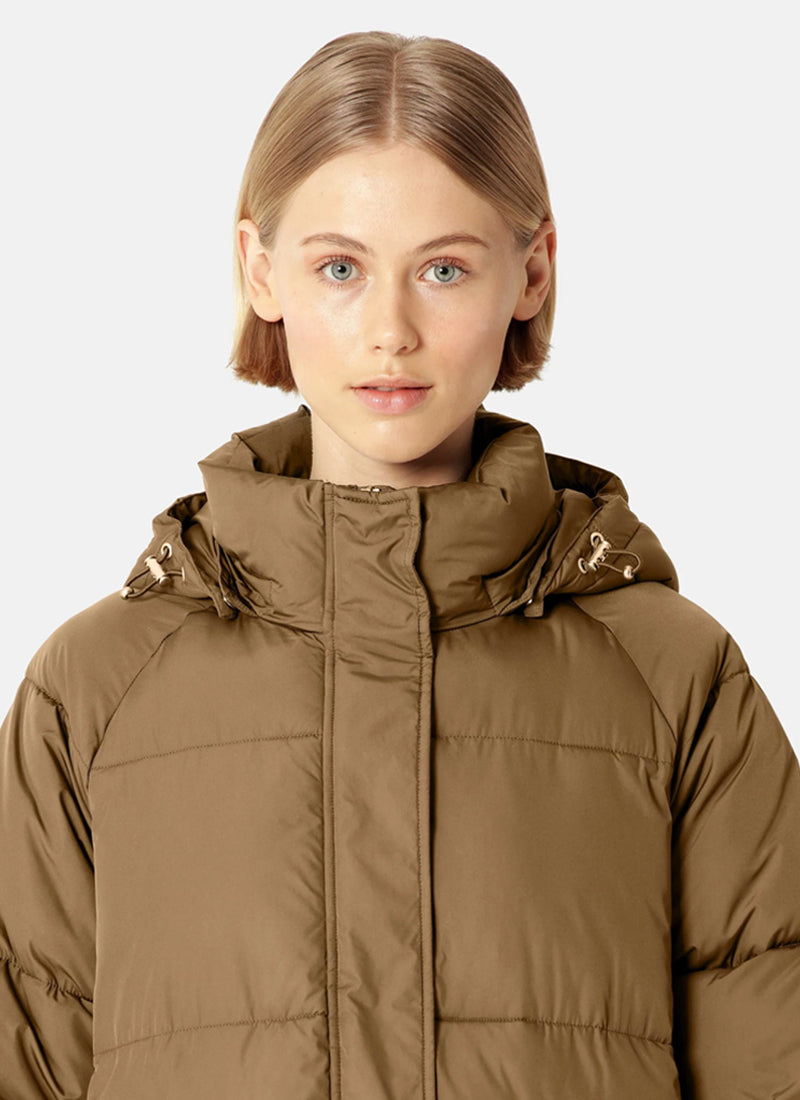 Oversized Padded Coat Brown