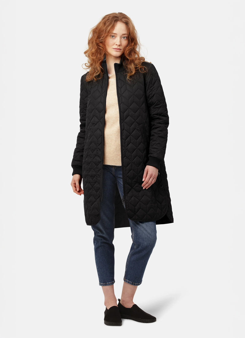 Long Diamond Quilt Coat
