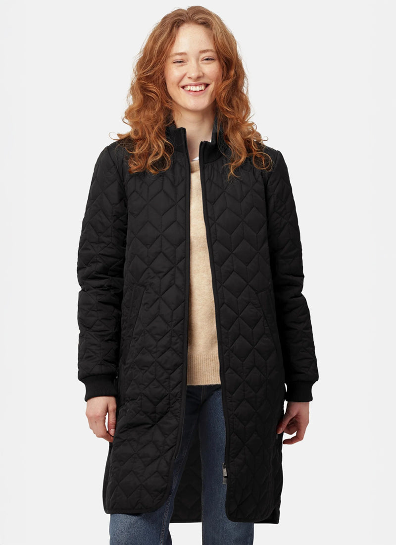 Long Diamond Quilt Coat