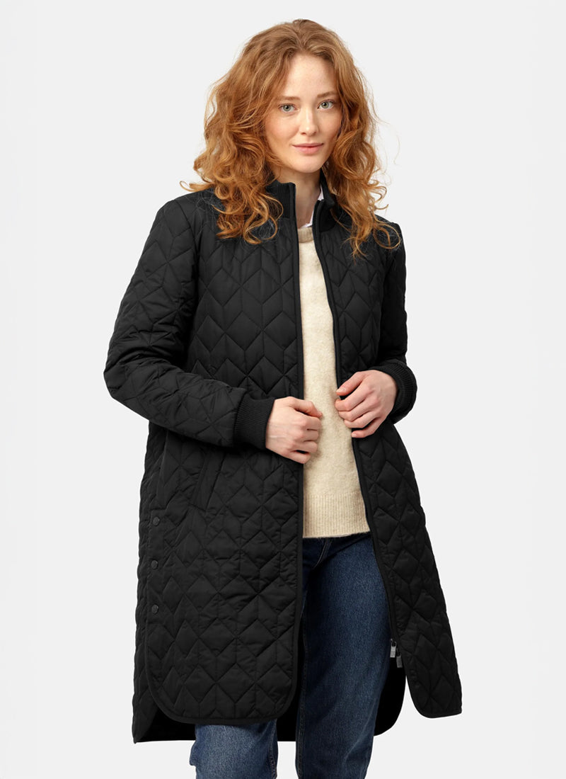Long Diamond Quilt Coat