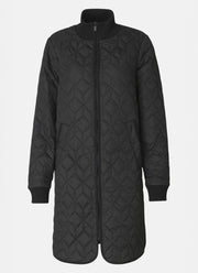 Long Diamond Quilt Coat