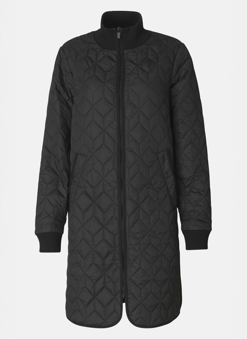 Long Diamond Quilt Coat