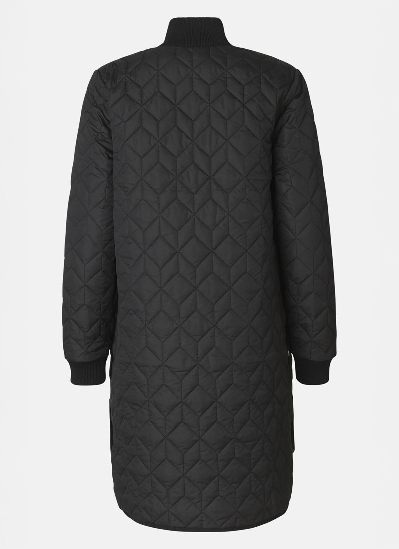 Long Diamond Quilt Coat