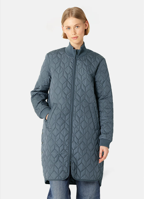 Ilse Jacobsen Long Diamond Quilt Coat