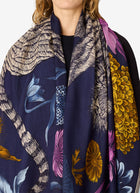 Inoui Editions Gustav 80 Tiger Wool Scarf Nvy