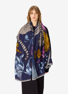 Inoui Editions Gustav 80 Tiger Wool Scarf Nvy