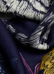 Inoui Editions Gustav 80 Tiger Wool Scarf Nvy