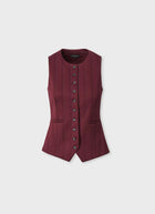Irina Ponte Jacquard Long Tailored Vest
