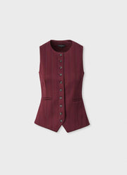 Irina Ponte Jacquard Long Tailored Vest