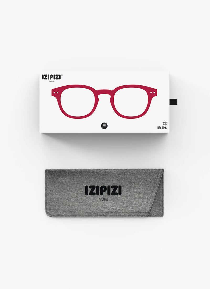 #C Reading Glasses in Cherry Red by IZIPIZI
