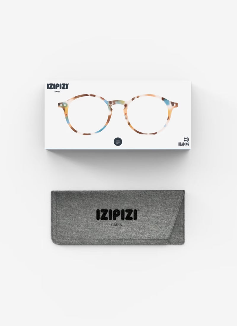 #D Reading Glasses in blue tortoise by IZIPIZI