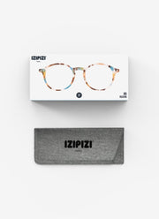 #D Reading Glasses in blue tortoise by IZIPIZI