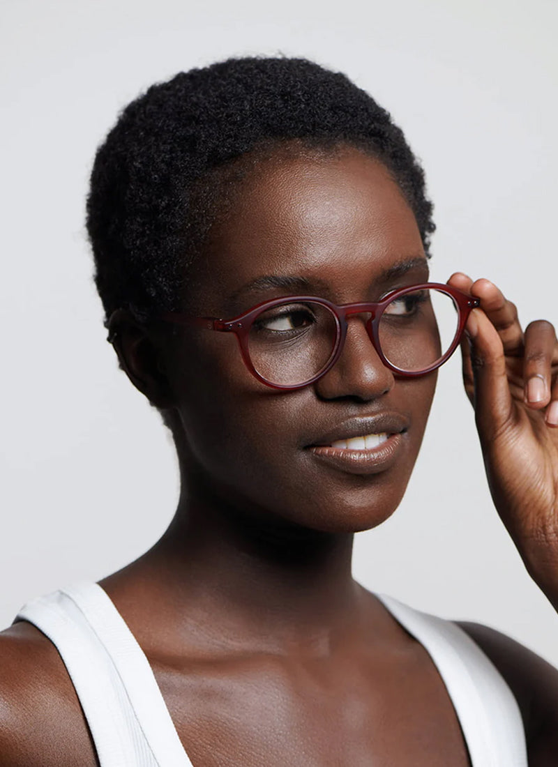 #D Cherry Red Reading Glasses by IZIPIZI