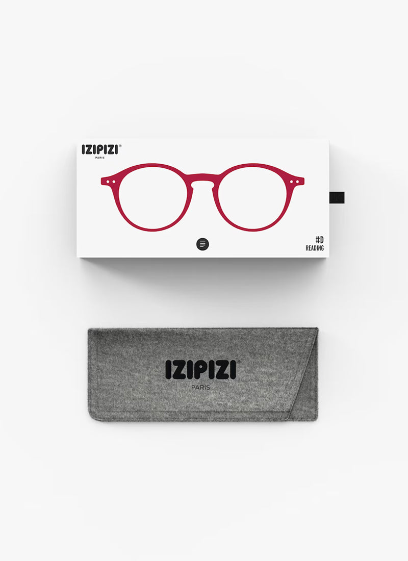 #D Cherry Red Reading Glasses by IZIPIZI