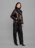 JACKIE LEATHER Cigny Hand Washed Biker Leather Jacket