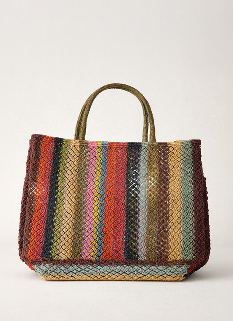 The Jacksons Barry Stripe Jute Tote Bag