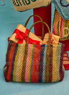 The Jacksons Barry Stripe Jute Tote Bag