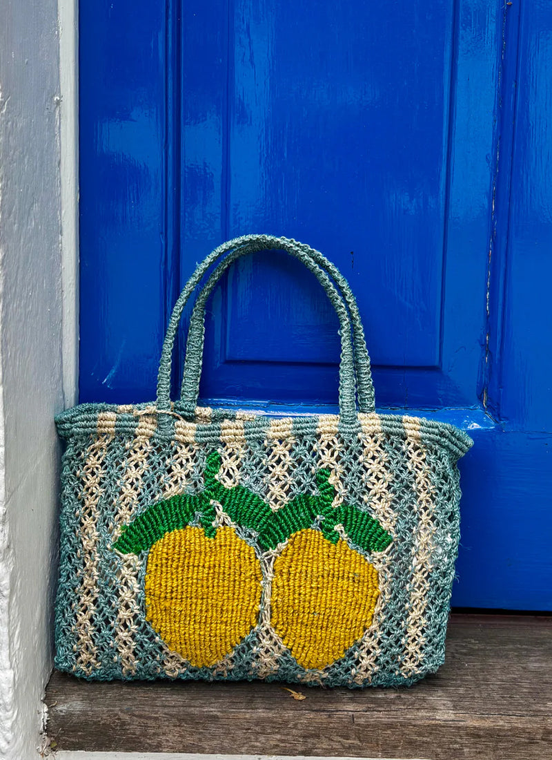 The Jacksons Tracy Stripe 2 Lemons Tote Bag