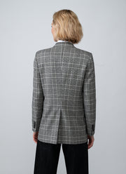 Jasmine Double Breasted Houndstooth Plaid Blazer