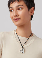 Jenny Bird Art Heart On String Necklace
