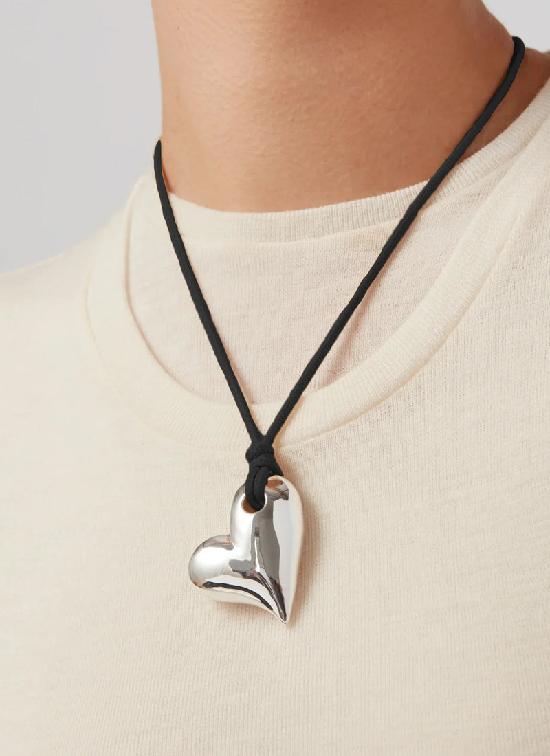 Jenny Bird Art Heart On String Necklace