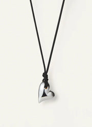 Jenny Bird Art Heart On String Necklace