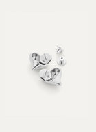 Jenny Bird Art Heart Symmetrical Button Earrings