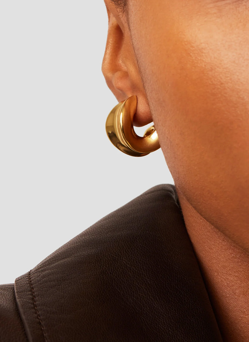 Chunky Dune Gold Hoops Jenny Bird at Andrews
