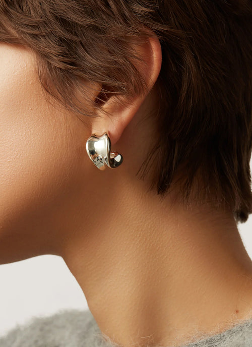 Chunky Doune Silver Hoops by Jenny Bird at Andrews