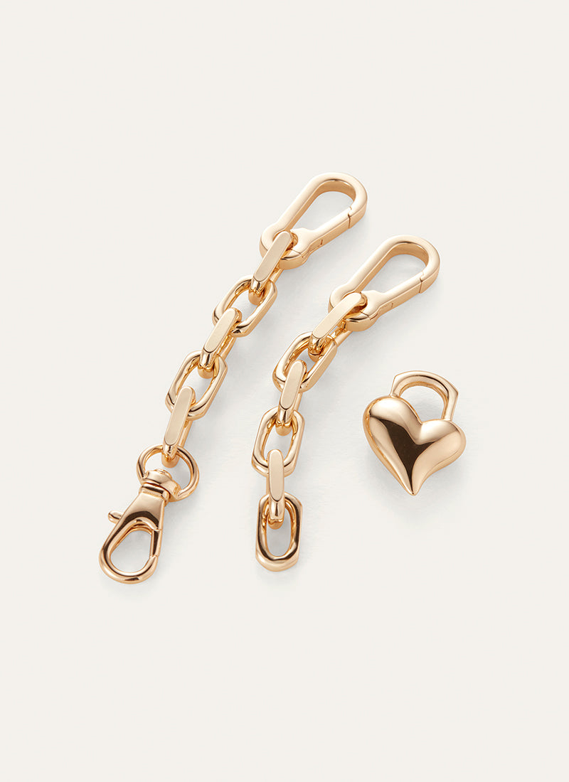 Jenny Bird Padlock Heart Chain Bracelet Gold