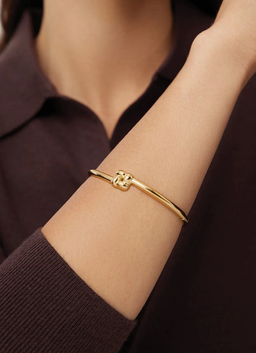 Slim Woven Square Bangle by Jenny Bird
