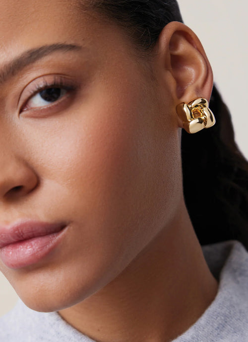 Small Woven Square Earrings by Jenny Bird