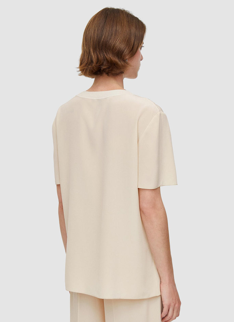JOSEPH Silk Crepe de Soie Rubin Blouse