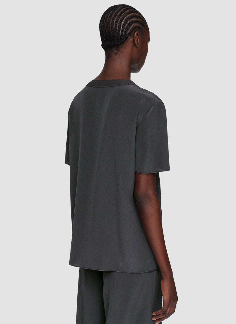 JOSEPH Silk Crepe de Soie Rubin Blouse