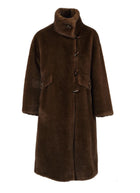 Julie Faux Fur Funnel Neck Coat