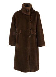 Julie Faux Fur Funnel Neck Coat