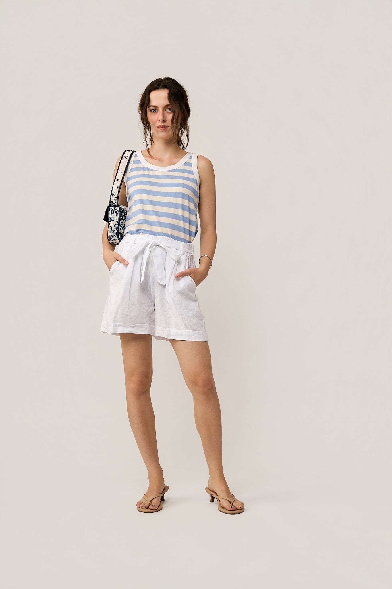 Tie Waist Linen Shorts by MAMOUCHKA PARIS at Andrews