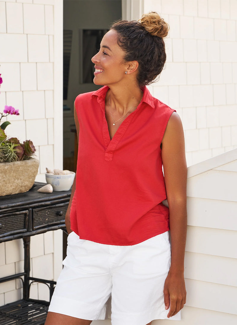 Frank & Eileen Olivia Cotton Sleeveless Polo