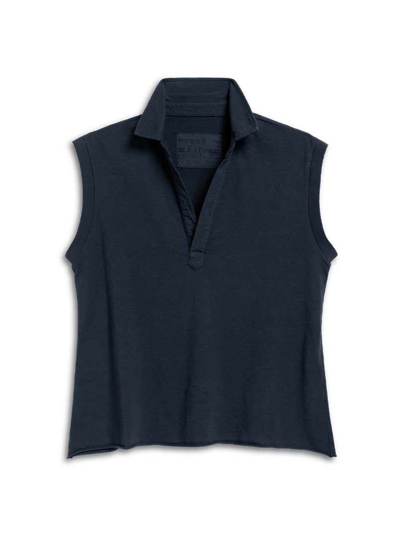 Frank & Eileen Olivia Cotton Popover Henley Tank Top