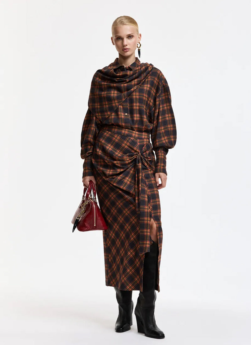 Karm Bow Midi Length Skirt