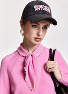 Kasa Pearl-Embellished Bow Collar Pullover
