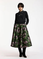 Kasa Pearl-Embellished Bow Collar Pullover