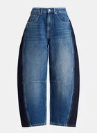 Kashba Patchwork Barrel Leg Jeans