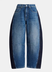 Kashba Patchwork Barrel Leg Jeans